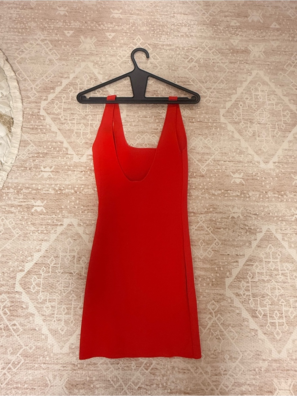 Kith Red Scoop Neck Mini Dress